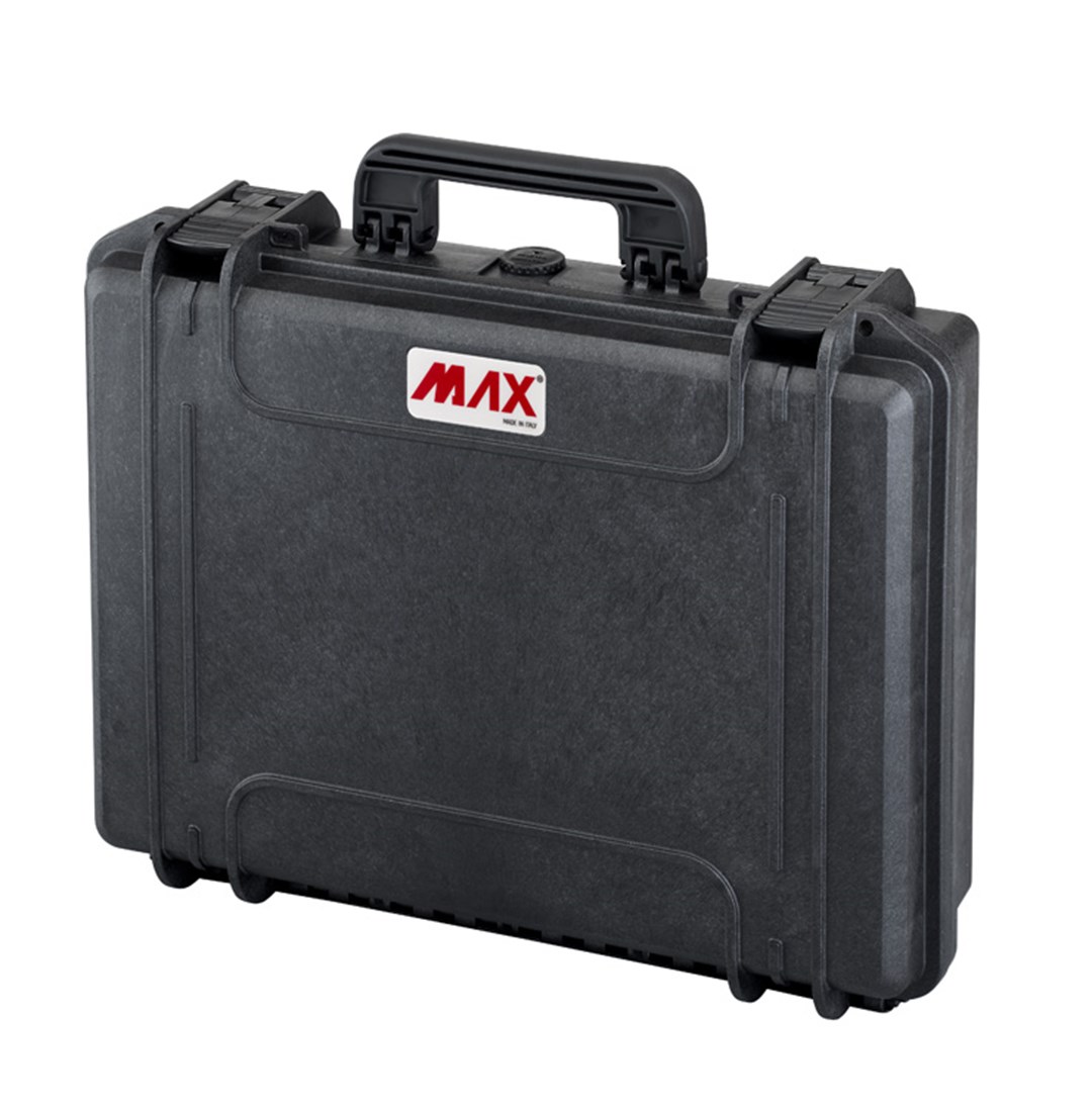 Koffer MAX 465 H 125, Zwart, plukschuim