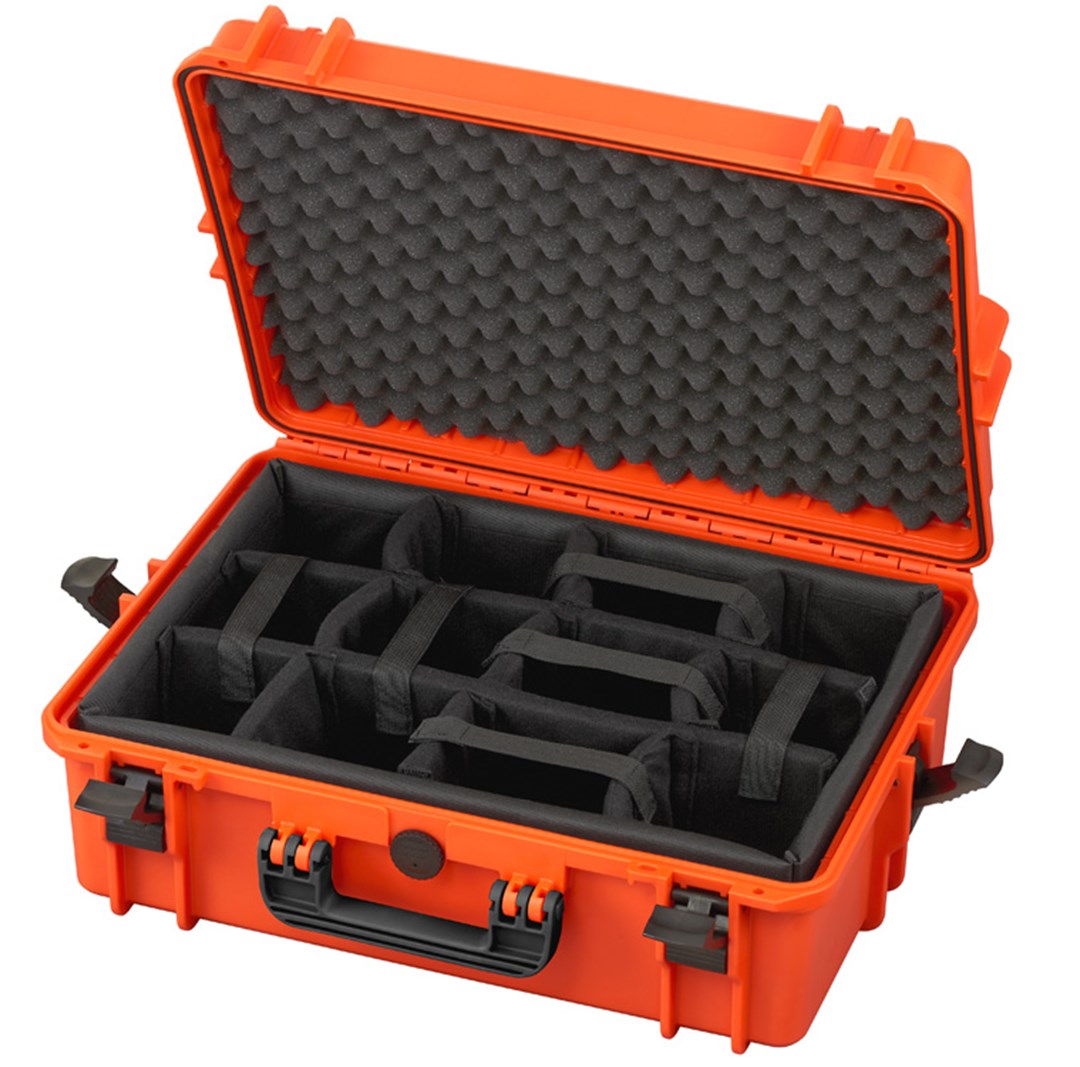 Koffer MAX 505, Oranje, gestoffeerde ver